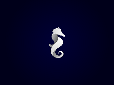 Sea Horse art creative design gradient graphic icon illustration minimal sea horse sleek vector