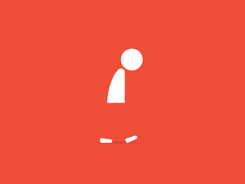 M o n d a y after effects animation character clean design flat illustration minimal monday walk