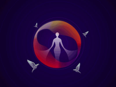 Goddess of Peace_Eirene abstract after effects animation bird clean color design fly god graphics motion peace