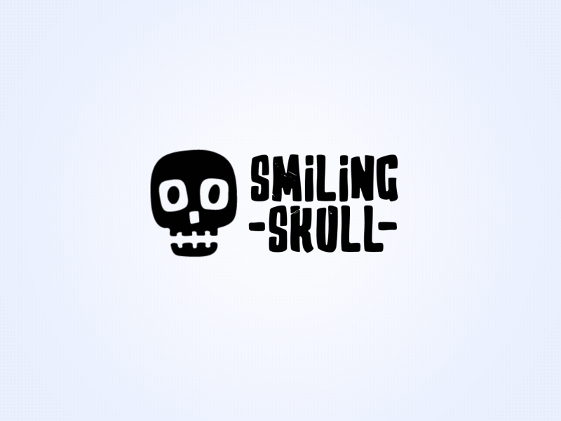 Smiling Skull after effects animation animation 2d branding character creative design gif logo logo animation minimal motion animation