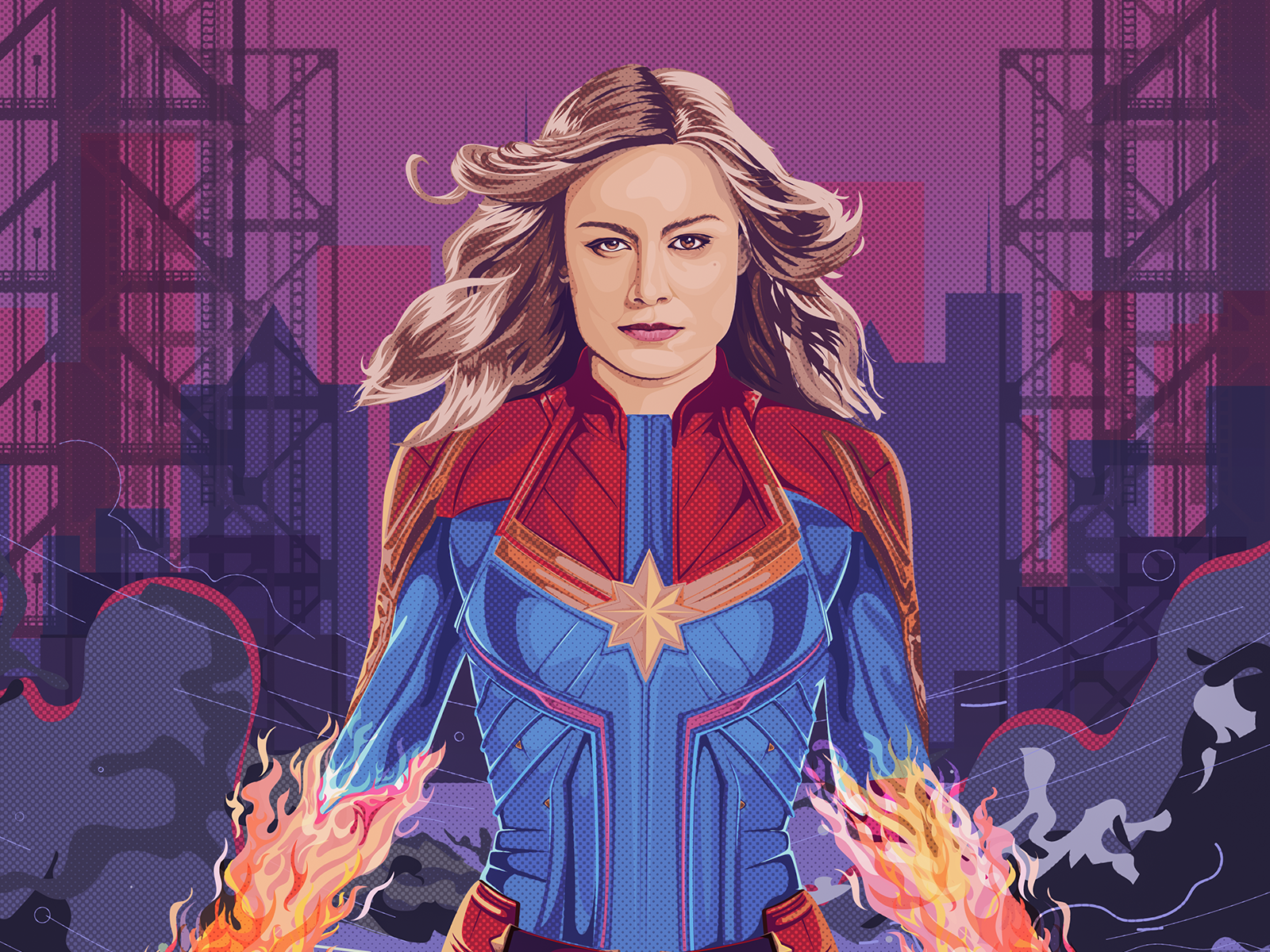 Captain Marvel Drawing by Dana Wildy - Pixels