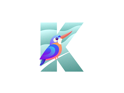 Kingfisher_ 36DaysOftype 2d 36daysoftype art birds design icon illustration inspiration letters logo type typo typography vector