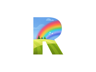 Rainbow_36daysoftype 2d art design icon illustration lettering logo minimal type art typogaphy vector