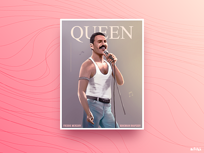 Queen art creative design illustration illustration art illustrator legend music poster queen song