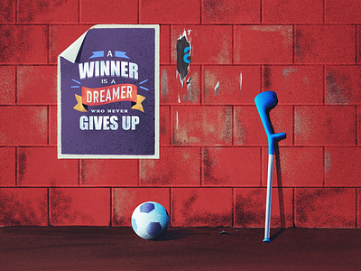 Winner art artwork design design art direction drawing football illustration poster procreate sketch soccer sports stick wall