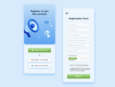 Daily UI 001 - Sign Up dailyui design register signup ui uidesign