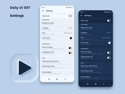 Daily UI 007 - Settings