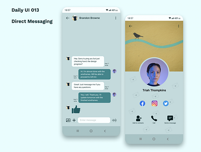 Daily UI 013 - Direct Messaging dailyui design directmessaging messaging messagingapp ui uidesign userexperience userinterface ux uxdesign