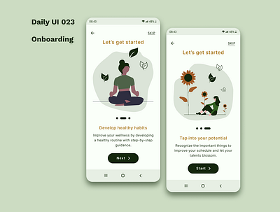 Daily UI 023 - Onboarding dailyui design lifestyle onboarding ui uidesign user interface user interface design userexperience ux uxdesign wellness