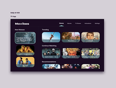 Daily UI 025 - TV App dailyui design movie tv app tv show ui uidesign user interface user interface design userexperience ux uxdesign
