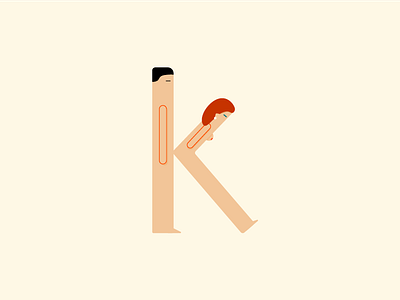 K is for kamasutra. 36daysoftype design digital font geometric graphic illustration kamasutra lettering minimal typography vector