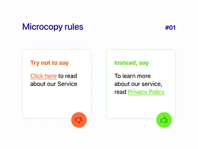 Microcopy rules #01 accessibility microcopy ux ux writing writing