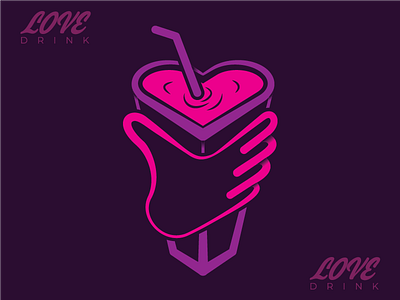 Final Love Drink Logo Design Inspiration. bar corporate dating drinks engagement logo love ornament pink