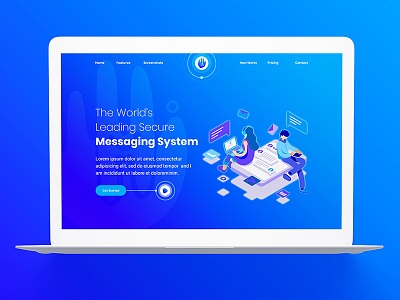 Hi5 Messenger App Landing Page Header Exploration