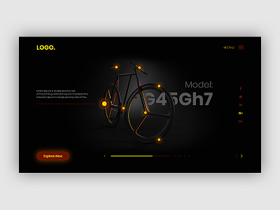 BiCycle Web Header Exploration bicycle black classic cycle describing exclusive exploration innovative light modeling tremendous web header