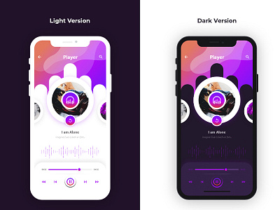 Music Player App Concept advertising audio designsign exploration illustration minimal music music player pink player ui video