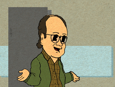 Jason Alexander as George Costanza from Seinfeld cartoon characterdesign costanza georgecostanza illustration seinfeld