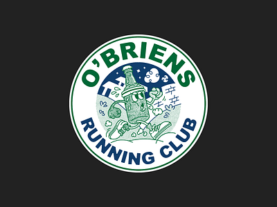 O'Briens "Running Club" artwork branding design graphic design illustration logo vector