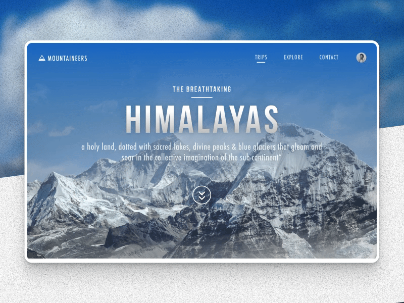 Himalayas Travel Landing Page - Concept Design