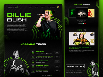 Billie Eilish Website Concept Design