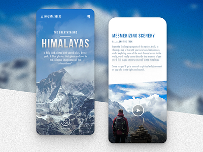 Himalayas Trek/Travel Mobile Website - Concept Design