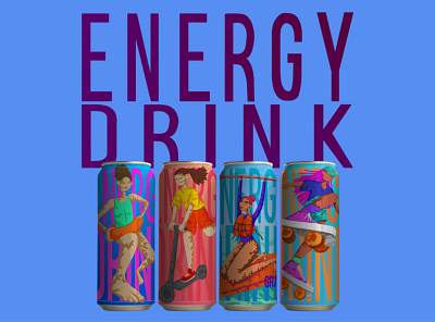 Energy drink 2d action adobe photoshop collection energy energy drink illustration nft photoshop postcard posters