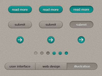 Button styles button filter indicator portfolio turquoise ui web