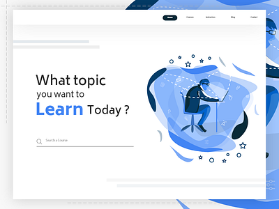 Online learning platform - Landing Page academic academy course illustration landing page learning learning platform online learning web ui website design