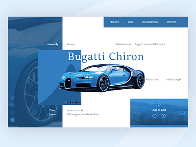 Bugatti Chiron - Product Ui add to cart cart clean ecommerce minimal product product page shop store ui web website