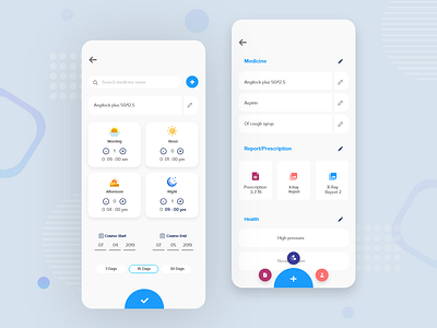 Add Medicine UI - Medicine Reminder App add medicine alert course medicine medical medicine medicine reminder prescription report ui ux