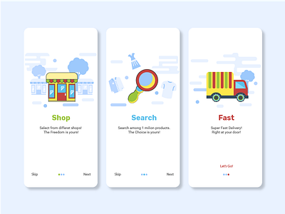 Onboarding Screens Ecommerce App