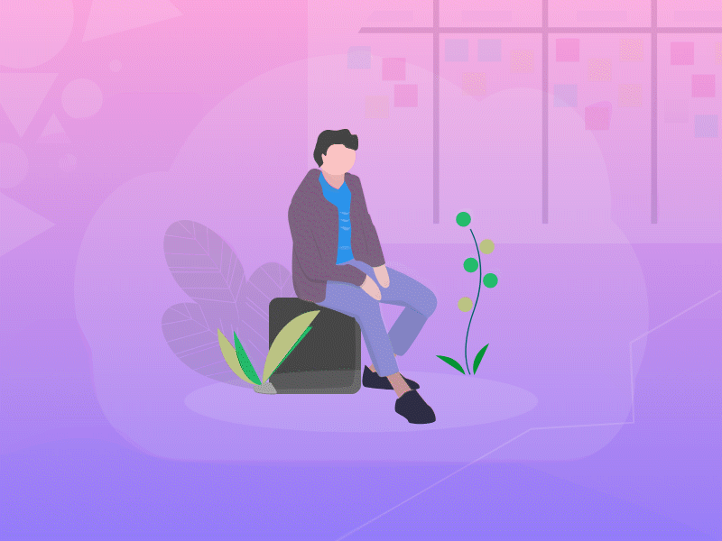 Thinking Alone alone animated gif gif animated gif animation illustration playoff think undraw vector