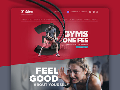 K-Leisure Gyms Website & Booking Engine armour design development gym ui webdesign