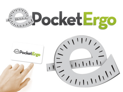 Pocket Ergo Software app brand identity illustrator logo