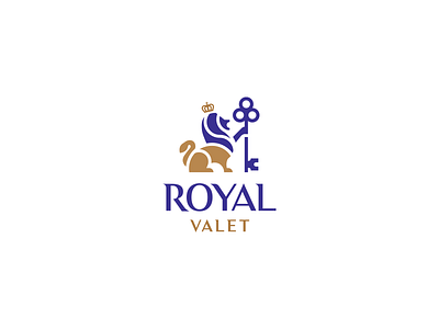 Royal Valet Logo animal king lion logo professional protection royal secure