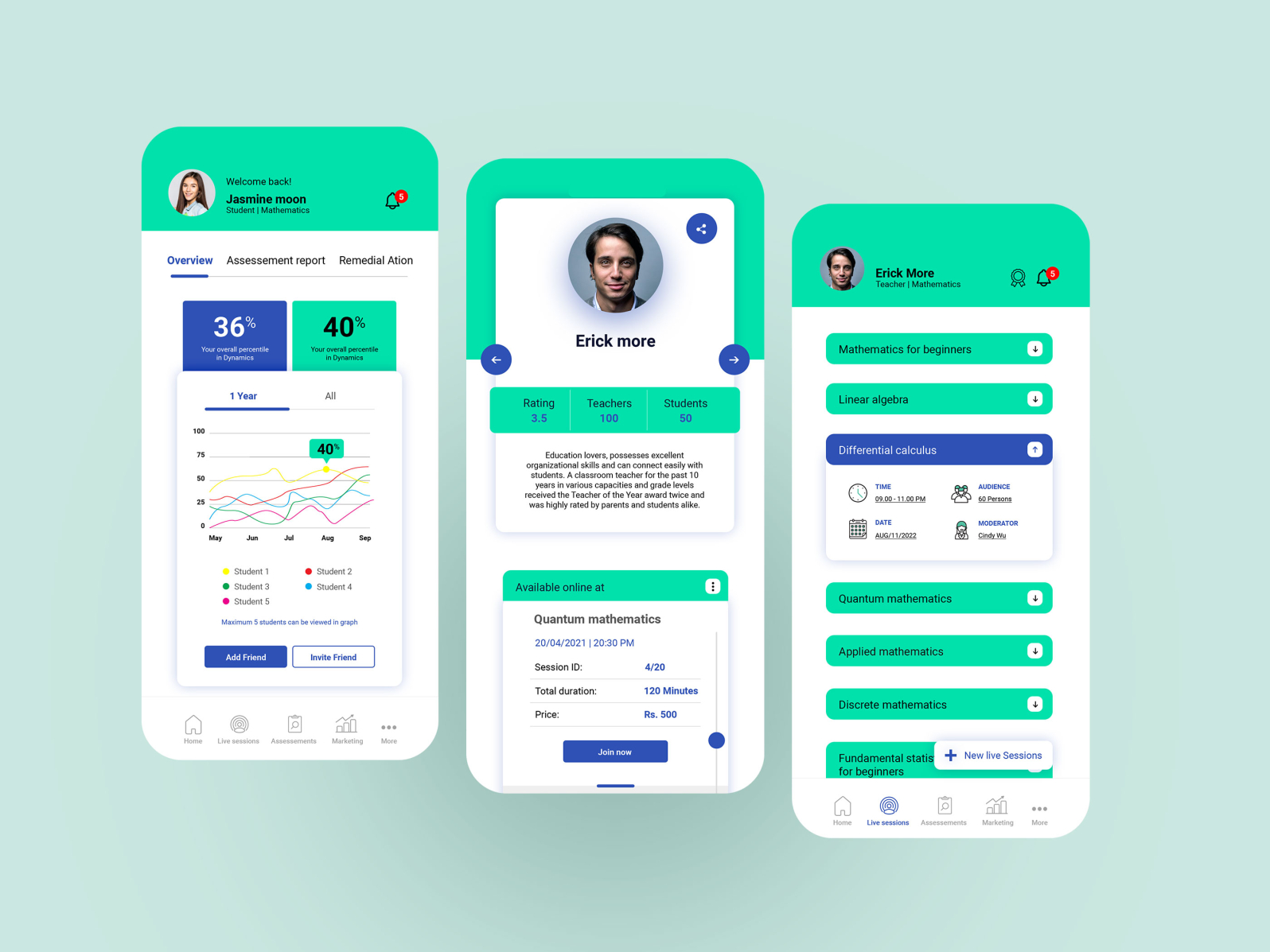 Education apps UI by abduh masbantar on Dribbble