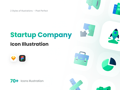 Startup Icon Illustration Set Product