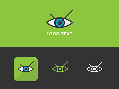 Eye Logo - Free blue download eye flat free freebies green icon logo simple vector