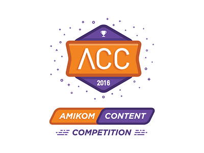 Amikom Content Competition award badge brand competition content contest flat illustration logo prize vector