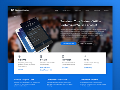 Watson Chatbot Marketing Landing Page