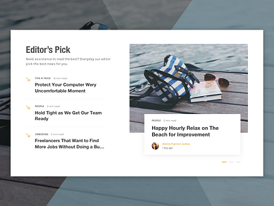 Editor's Pick Section on News Website