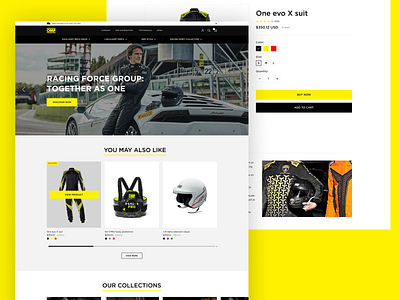 OMP racing ecommerce ecommerce online shop online store rasing shopping ui desging uiux wear