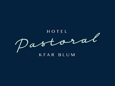 Pastoral Hotel branding hotel lettering logotype script typography