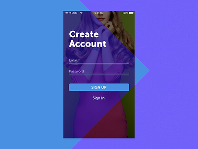 Sign Up - 001 001 create account dailyui dui001 ios login mobile sign up