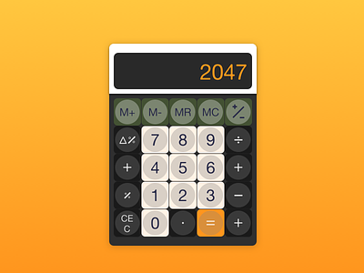 Calculator - 004 004 calculator challenge dailyui ui ux widget