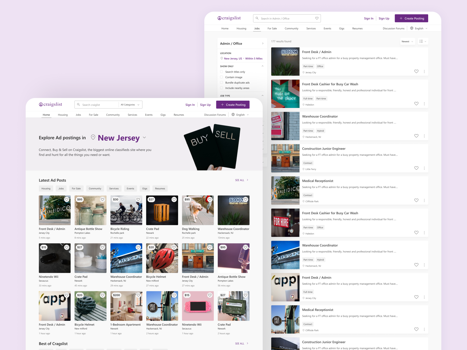 Craigslist Redesign UI by Fawazat Gbajumo on Dribbble