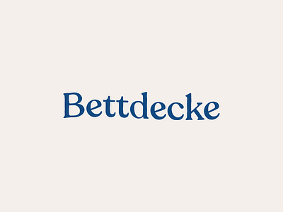 Bettdecke brand identity branding logo wordmark