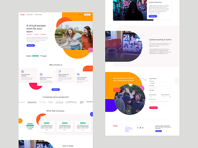 Onigo Landing page branding concept design identity landing page landing page design ui ux web