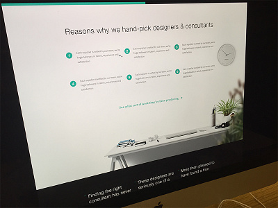 Reasons section consultants designers ui ux workspace