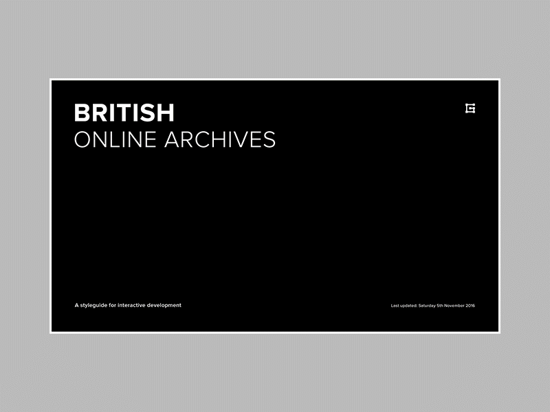 BOA Styleguide archive british online archives history redesign styleguide web